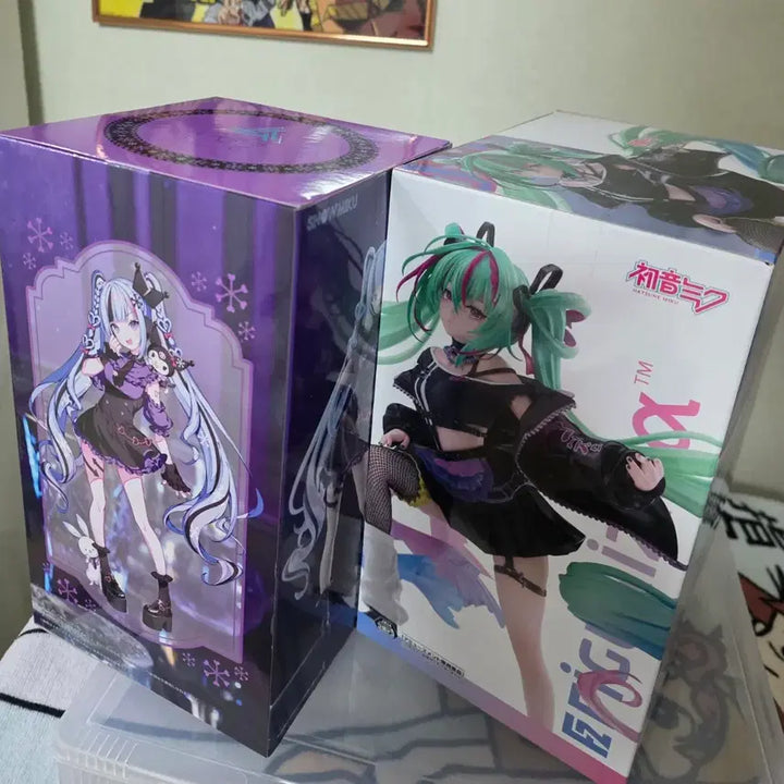 [BUNJANG] Kuromi &amp; Punk Miku Bundle Set (2 Items, Sealed) / 미개봉)쿠로미 미쿠,펑크 미쿠 2개 일괄 판매