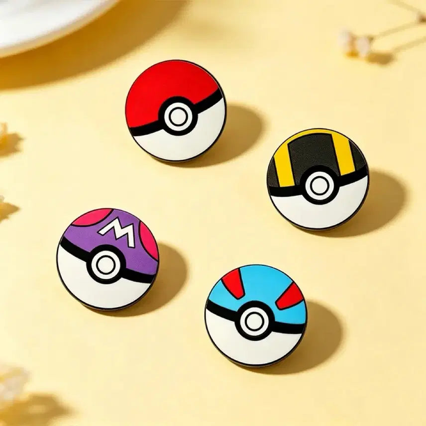 [BUNJANG] Monster Ball 4-Set Badge Set / 몬스터볼 4종 세트 뱃지 악세사리 가방 아이템