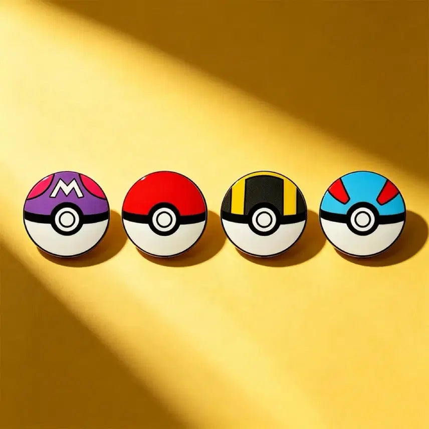 [BUNJANG] Monster Ball 4-Set Badge Set / 몬스터볼 4종 세트 뱃지 악세사리 가방 아이템