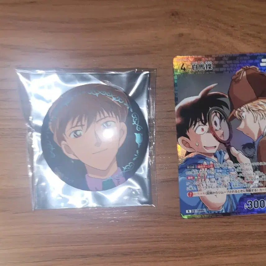 [BUNJANG] Detective Conan Saguru Hakuba Can Badge &amp; TCG Card Bundle Set / 명탐정 코난 하쿠바 사구루 캔뱃지&amp;tcg 카드 일괄판매