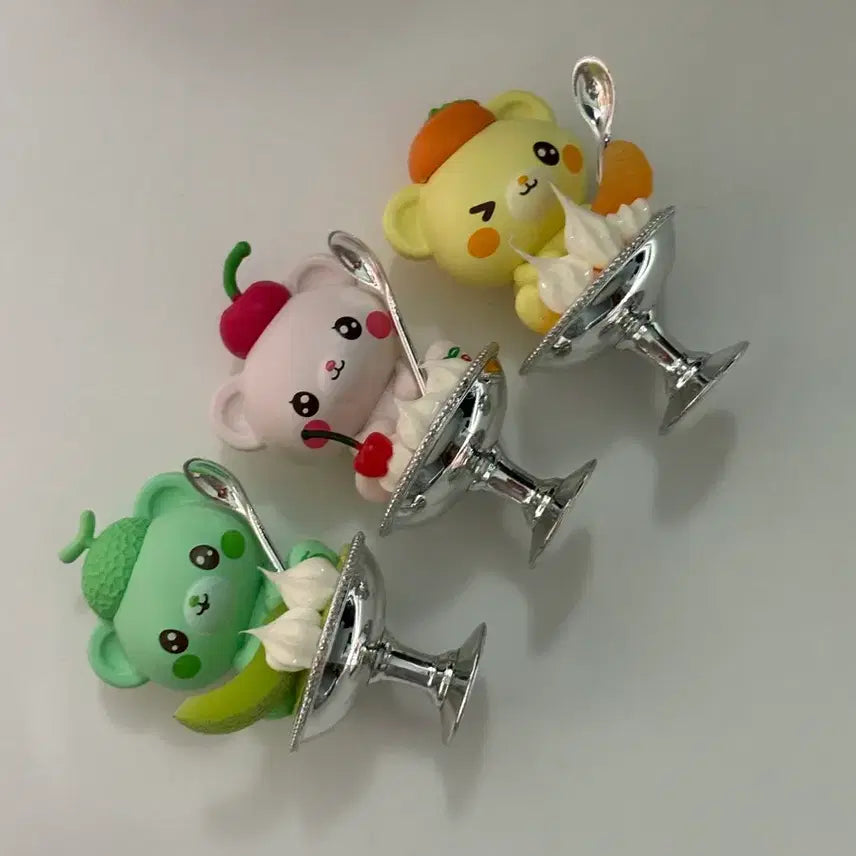 [BUNJANG] Gacha 3-Set Cup Dessert Character Figures / 가챠 3종세트