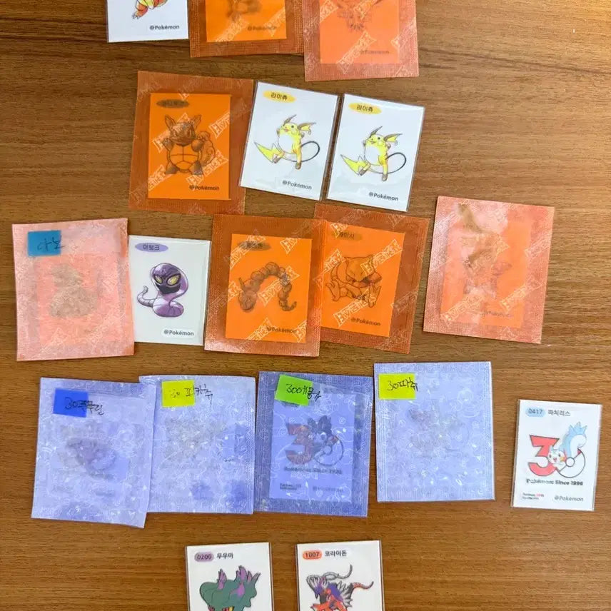 [BUNJANG] Pokemon 30th Anniversary Artwork Stickers / 포켓몬스터 띠부씰 30주년 , 아트워크 띠부띠부씰