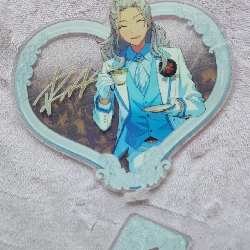 [BUNJANG] Ensemble Stars Nagisa Ran 3rd Anniversary White Suit Heart Acrylic Stand / 앙상블 스타즈 백정장 하트아크릴 3주년 란 나기사