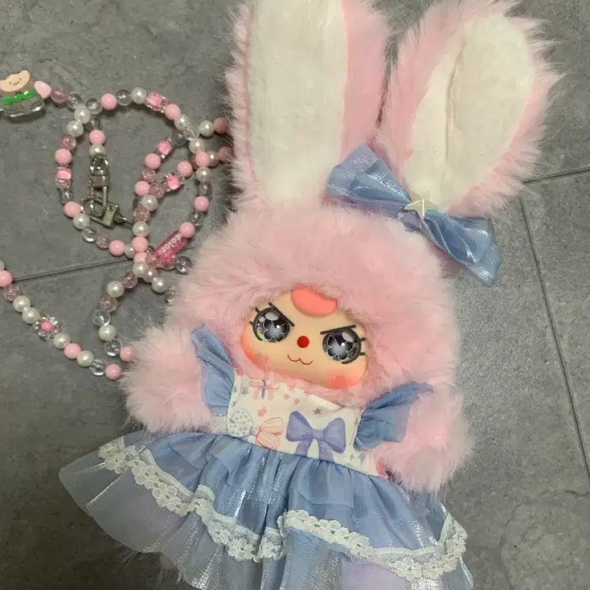 [BUNJANG] BabysThree Rabbit Bag Charm / 베이비쓰리 토끼 가방 인형 나비눈