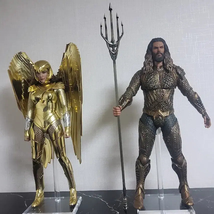 [BUNJANG] Hot Toys Wonder Woman &amp; Aquaman Figures Bundle / 원더우먼 아쿠아맨 피규어 핫토이