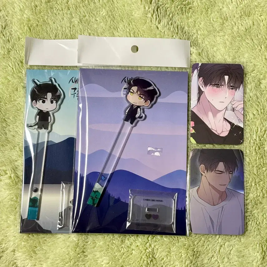 [BUNJANG] Saebyeok Gureumgang Photocard Acrylic Stand Bundle Set / 새벽구름강 새구강 포토프롭 포카 아크릴 스탠드 일괄 모펀 콜라보 굿즈