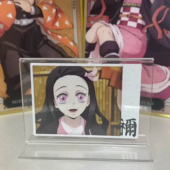 [BUNJANG] Demon Slayer Zenitsu Nezuko Acrylic Board Set with Photocard / 귀멸의 칼날 젠이츠 네즈코 아크릴 색지 젠이츠 피규어 포토카드 일괄