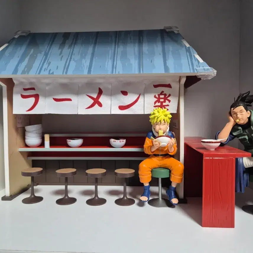 [BUNJANG] Naruto Iruka Ichiraku Ramen Shop SHF Figure / 나루토 이루카 일락라멘 + 라멘가게 shf 피규어