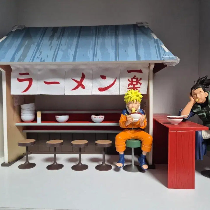 [BUNJANG] Naruto Iruka Ichiraku Ramen Shop SHF Figure / 나루토 이루카 일락라멘 + 라멘가게 shf 피규어