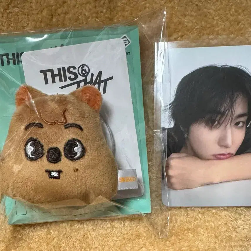 [BUNJANG] Stray Kids THIS&amp;THAT Plush Magnetic Holder + Han Special Photocard / 스키즈 THIS&amp;THAT 팝업 스키주 마그네틱 홀더 + 특전포카(한)