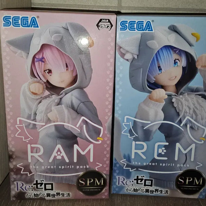 [BUNJANG] Re:Zero Rem Ram Nekomimi Pajamas Figure Bundle Set / 일괄)리제로 렘 람 네코미미 파자마 피규어