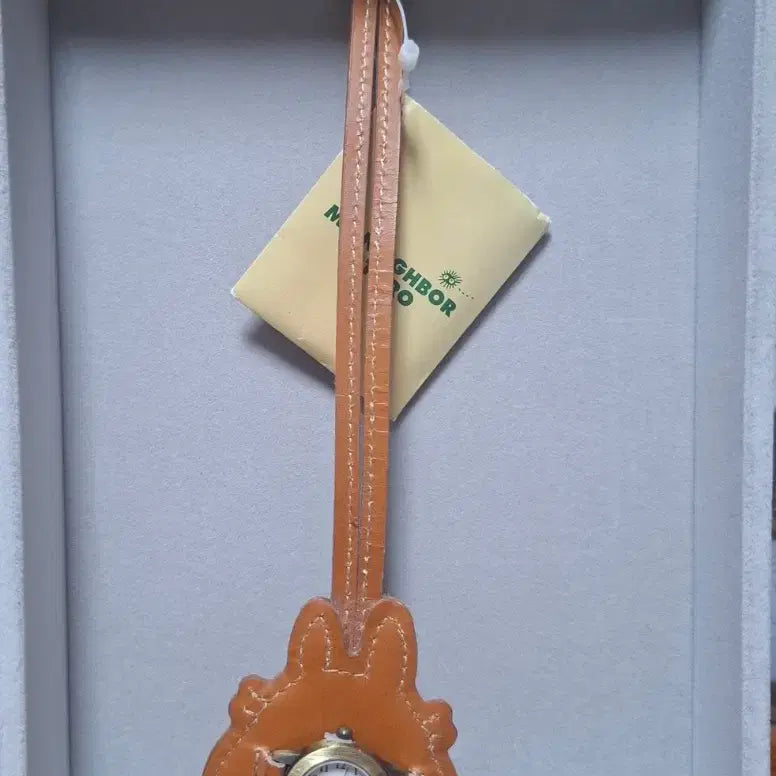 [BUNJANG] Studio Ghibli My Neighbor Totoro Natural Leather Bag Charm Watch / [초레어][고전][새상품] 지브리 이웃집토토로 천연가죽 백참 시계