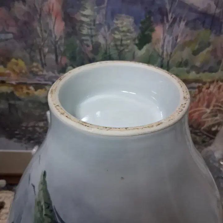 [BUNJANG] Landscape Painting Ceramic Vase / 풍경화 도자기