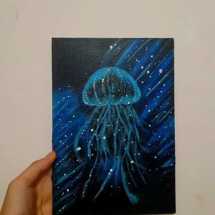 [BUNJANG] Jellyfish Acrylic Painting F4 / 해파리 아크릴화
