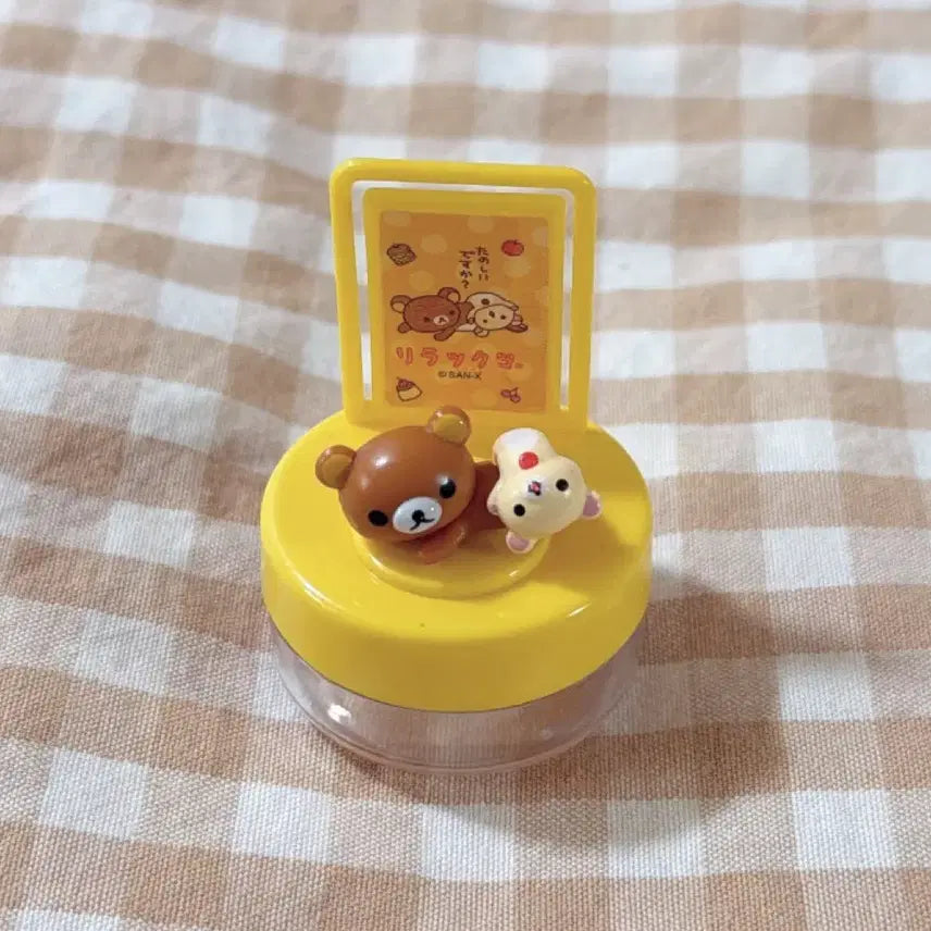[BUNJANG] Rilakkuma Vintage Rare Memo Holder &amp; Name Card Holder Storage Case with Stamp / 판매) 고전 희귀 리락쿠마 메모꽂이,네임꽂이 보관통 도장