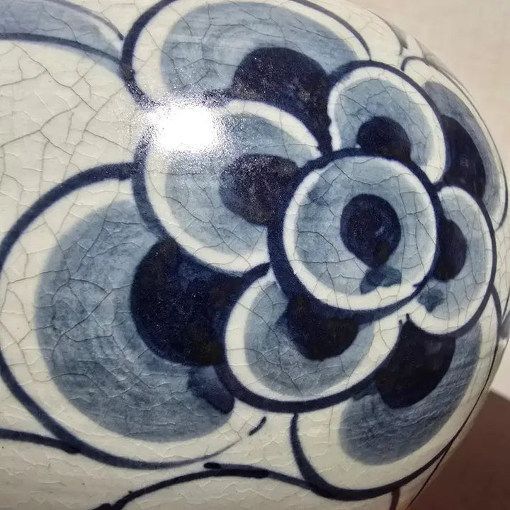 [BUNJANG] Buncheong Ware Celadon Peony Decorated Ewer / [한국 도자기] 분청사기 청화 모란문 주병