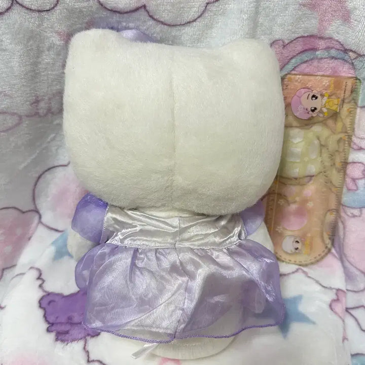[BUNJANG] Vintage Sanrio Purple Flower Dress Hello Kitty Doll / 고전 산리오 보라꽃 드레스 키티 인형