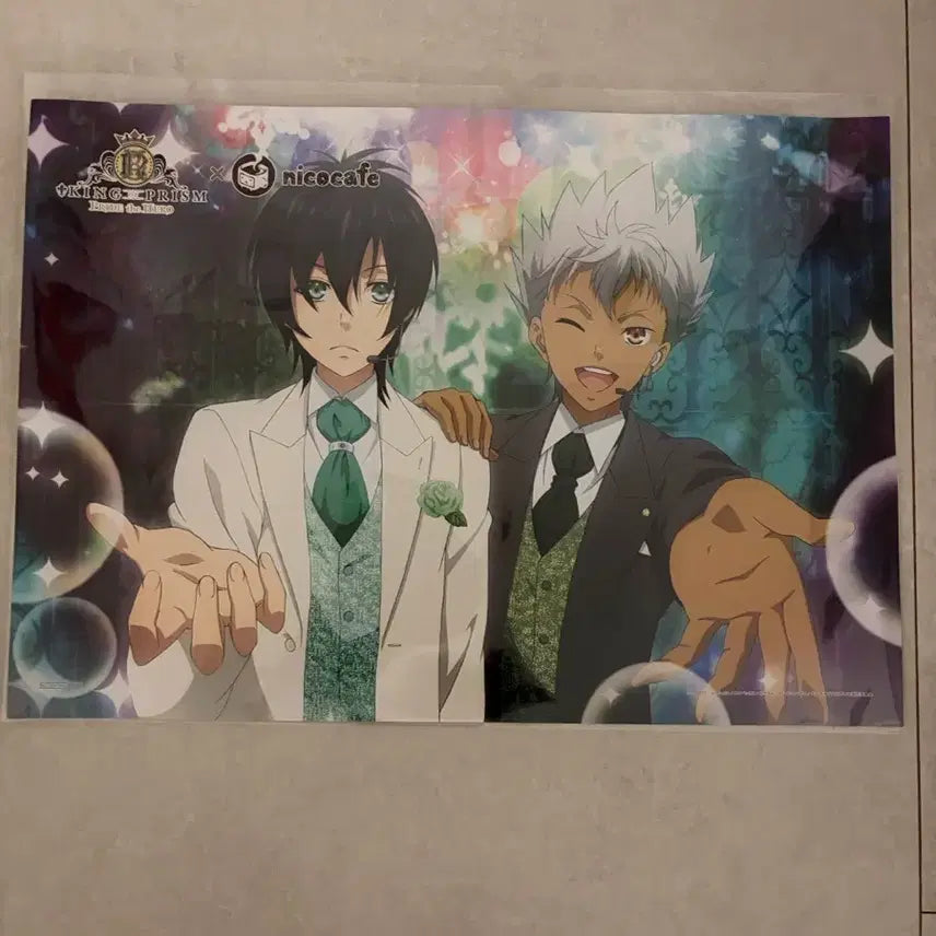 [BUNJANG] King of Prism Taiga &amp; Kazuki &amp; Nnico Cafe Playmat / 킹프리 타이가 카즈키 니코카페 플레이스매트