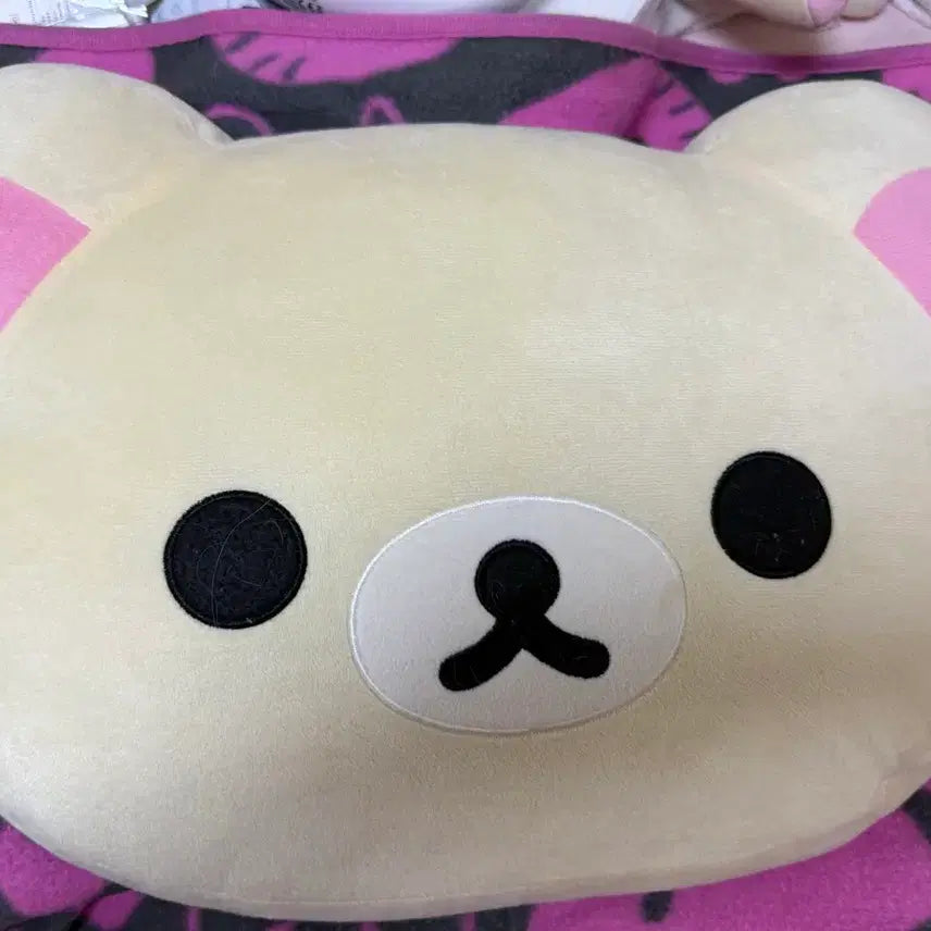 [BUNJANG] Rilakkuma &amp; Chairoikoguma Double-Sided Cushion / 코리락쿠마 챠이로이코구마 양면 쿠션