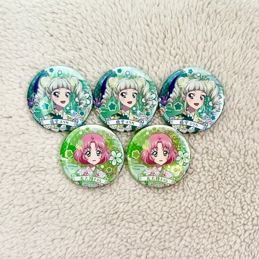 [BUNJANG] Aikatsu! (iM STAR) Yurika Sakura Cherry Summer Party Can Badge Set / [급전판매] 아이카츠 아이엠스타 무인편 유리카 사쿠라 체리 썸머파티 캔뱃지