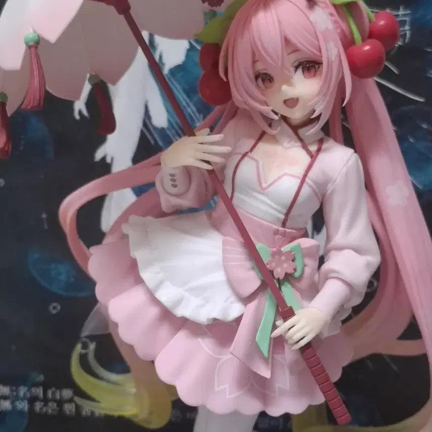 [BUNJANG] Taito Vocaloid AMP Sakura Miku Cherry Blossom Dress Ver. Figure (Unsealed) / [개봉 전시] 타이토 보컬로이드 AMP 사쿠라 미쿠 벛꽃 드레스 ver 피규어