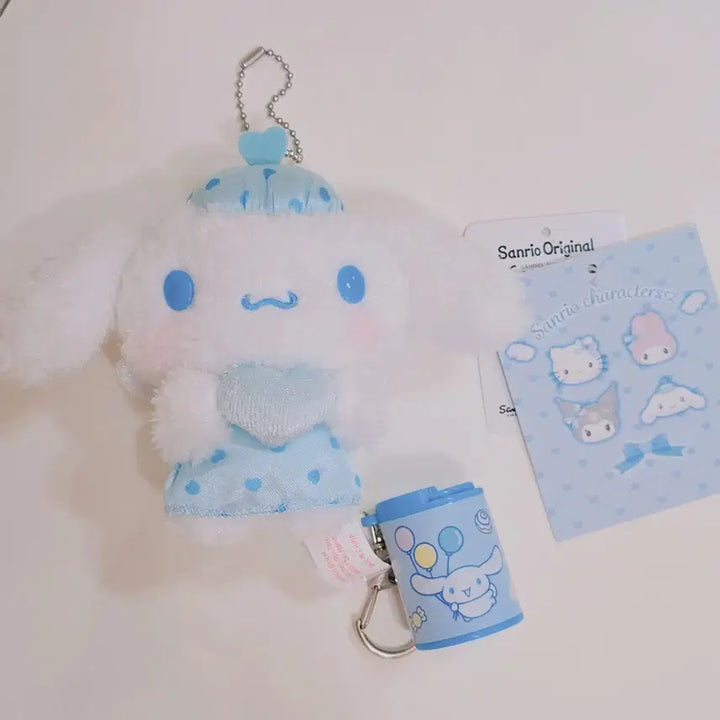 [BUNJANG] Cinnamoroll Yumemiru Mascot Plush + Coin Case Bundle Set / 시나모롤 유메미루 마스코트 인형+코인케이스 일괄