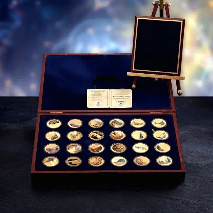 [BUNJANG] American Mint 24k Gold Plated Landmark Coins Set / 무척귀한 아메리칸 민트 정품100%  24종 24k금도금 기념 한정판세트(견양 구권 주화 옛날돈 민트 지폐 은화)