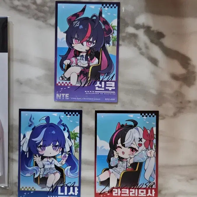 [BUNJANG] NTE Hongdae Summer Pop-up Lachrymae Accel Acrylic Stand 3 Types + POB Bundle Set / NTE 홍대 여름팝업 이환 PC 방캉스 팝업 라크리모사 신쿠 니샤 아크릴3종 +  특전 일괄