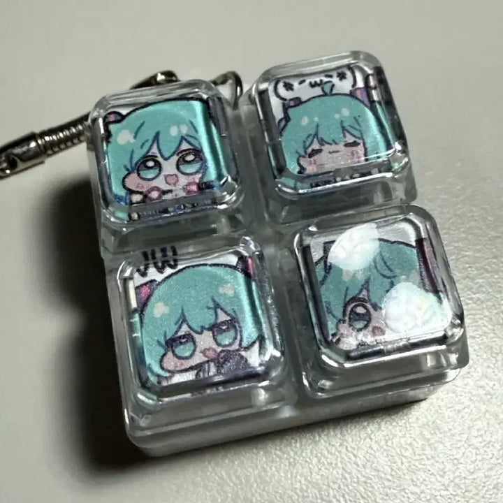 [BUNJANG] Hatsune Miku Custom Keycap Set / 번장유일) 하츠네미쿠 굿즈 키캡 4구
