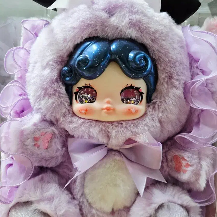 [BUNJANG] Large Purple Plush Doll with Ribbon / 인형