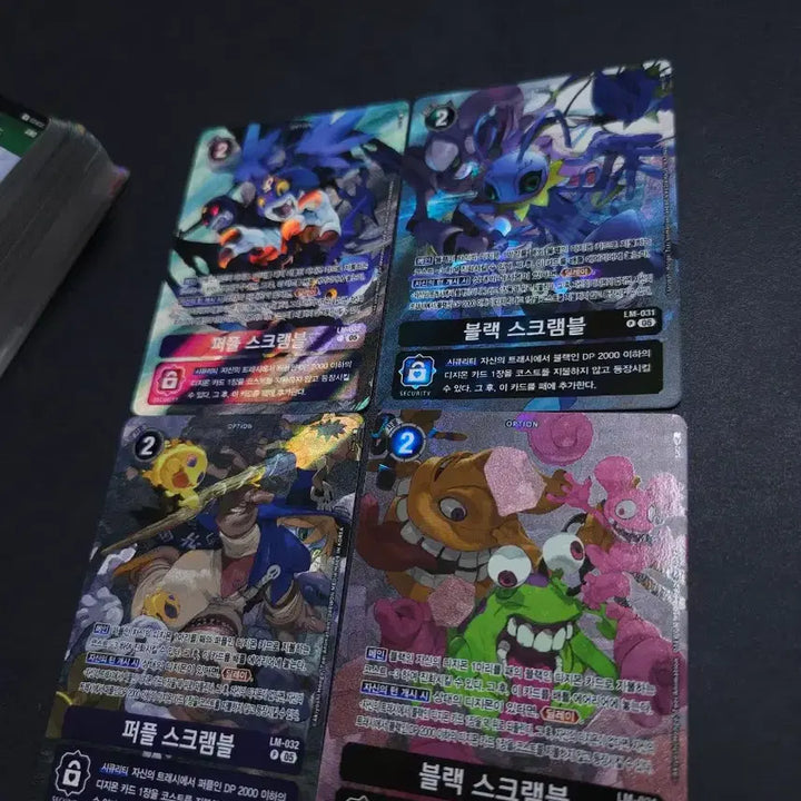 [BUNJANG] Digimon Card Game Promotional Card Set Yellow/Blue/Green/Red Scramble / 디지몬 카드 프로모 카드 세트 옐로우/블루/그린/레드 스크램블