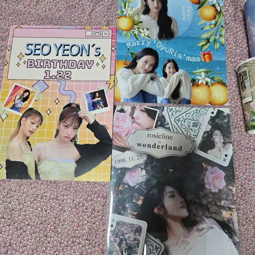 [BUNJANG] fromis_9 Chaeyoung T-Shirt, Fan Cafe Cup, Poster Set / (일괄) 프로미스나인 채영 티셔츠(미개봉),생카페 컵,포스터