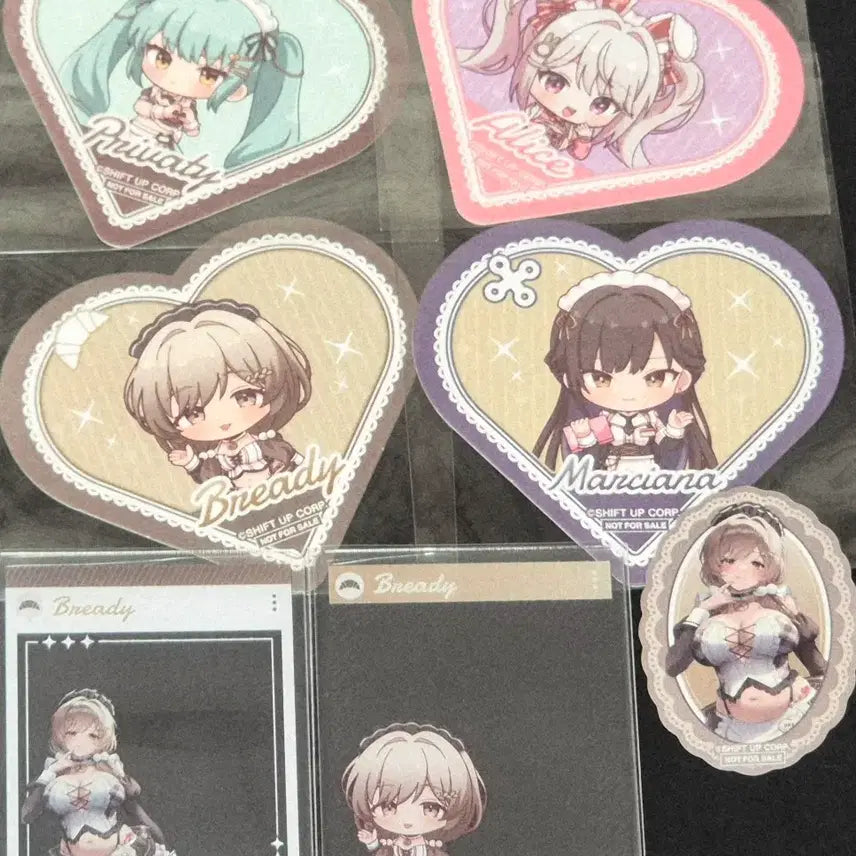 [BUNJANG] Nier: Automata x Gallery Cafe Collaboration Exclusive Coaster &amp; Sticker Bundle Set / 니케 and gallery 콜라보카페 입장특전 코스터 스티커 일괄