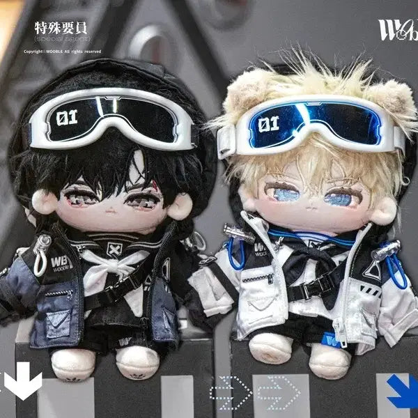 [BUNJANG] Woobble 20cm Cotton Doll Special Agent Black &amp; Blue Bundle Set / 우블 20cm 솜인형 특수요원 블랙, 블루 세트 일괄