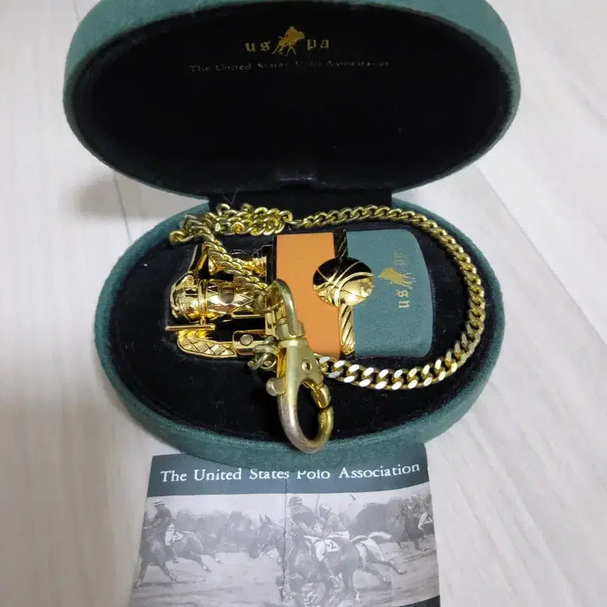 [BUNJANG] U.S. Polo Assn. Lighter with Gold Chain / 유에스폴로 어소시에이션 라이터 금장 체인 포함