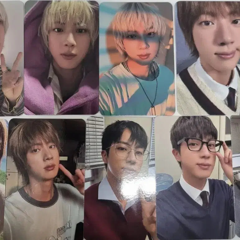 [BUNJANG] BTS Jin Monochrome Postcard + Happy Photocard + Photocard Holder Bundle Set / bts 진 모노크롬 엽서+ happy 포카 + 포카홀더