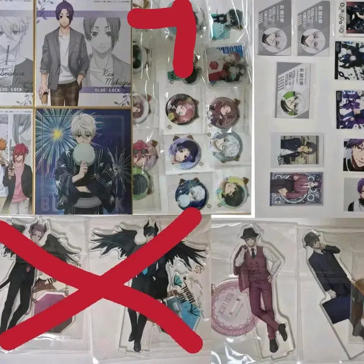 [BUNJANG] Blue Lock Merchandise Bundle (Color Paper, Badges, Acrylic Stands, Keychains) / (추가/탈덕처분/대량추가!!) 블루록 색지/ 뱃지/ 아크릴 스탠드 키링 판매합니다! 덤도 드려요!!!