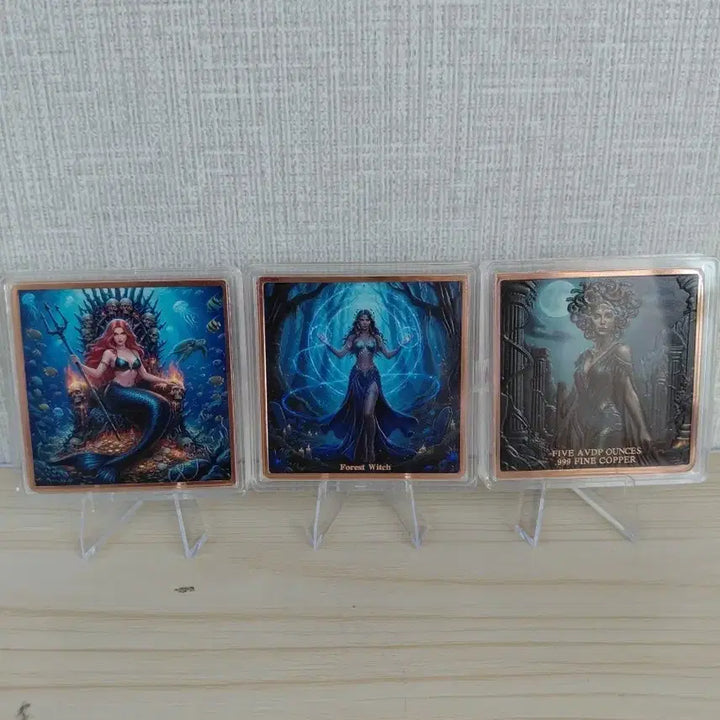 [BUNJANG] Art Coin Set - Mermaid, Forest Witch, Ancient Woman (Copper) / 예술 코인 3종 세트 (인어, 숲의 마녀, 고대 여성)구리