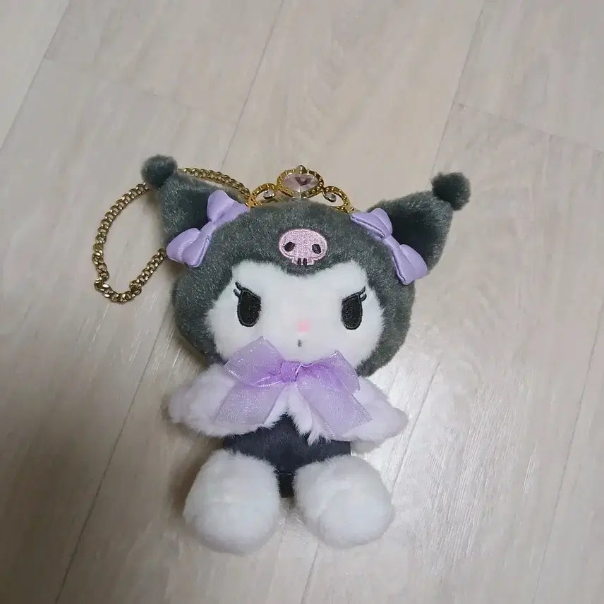[BUNJANG] Sanrio Kuromi Tiara Mascot Charm / 산리오 설레는 티아라 마스코트 보라 쿠로미 왕관 인형 키링