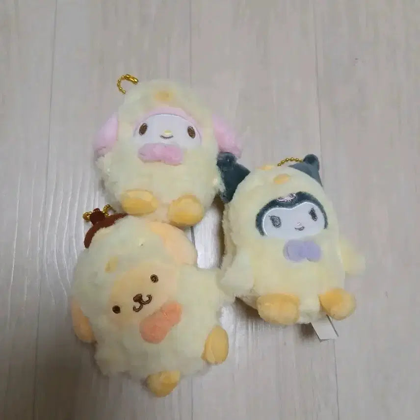 [BUNJANG] Sanrio Pompompurin, Kuromi, My Melody Chick 8cm Doll Keychain Set / 산리오 폼폼푸린 쿠로미 마이멜로디 마멜 병아리 8cm 인형 키링