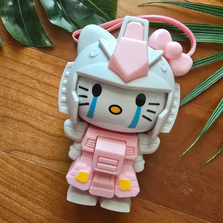 [BUNJANG] Hello Kitty x Gundam Robot Doll Keychain (Unused) / (미사용) 헬로키티 x 건담 로봇인형 키링