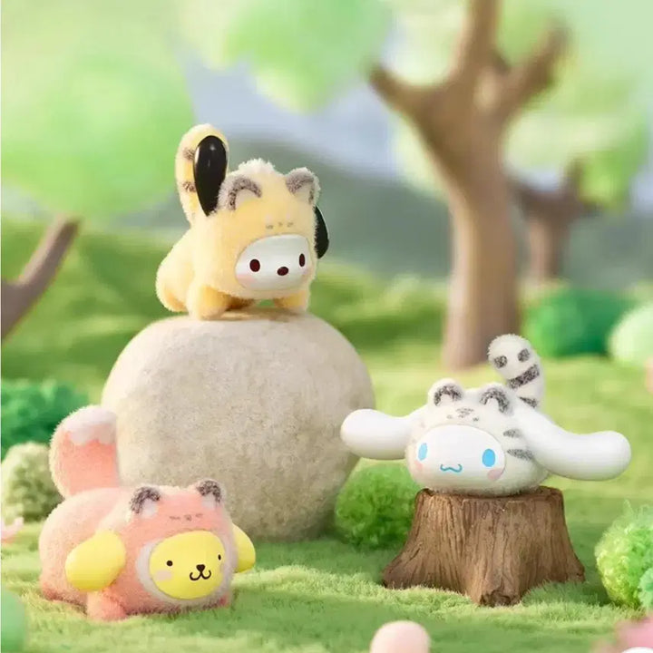 [BUNJANG] Sanrio Fluffy Fluffy Friends Series Pochacco 2 Types Bundle Set / 산리오 미니 피규어 강아지숲 친구들 시리즈 플로키 포챠코 2종 일괄
