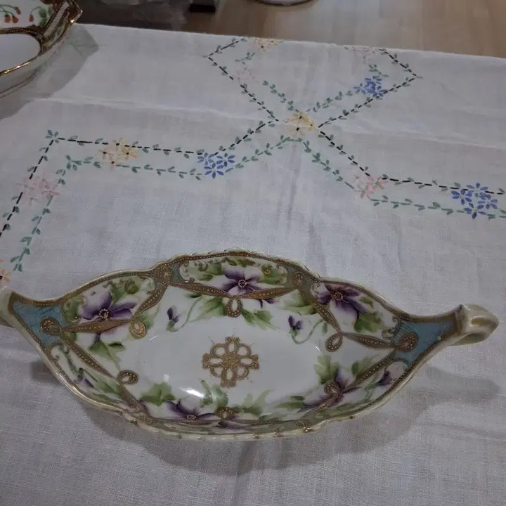 [BUNJANG] Noritake Two-Handle Irregular Bowl / 노리다케 투핸들 이형볼