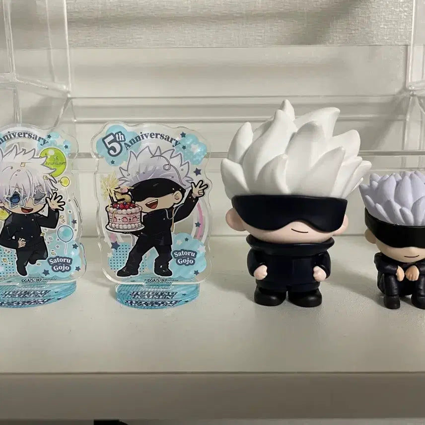 [BUNJANG] Jujutsu Kaisen Satoru Gojo 5th Anniversary Deforme Acrylic Stand Bundle Set / 주술회전 고죠사토루 5주년데포르메아크릴 마치보케 일상시리즈 일괄