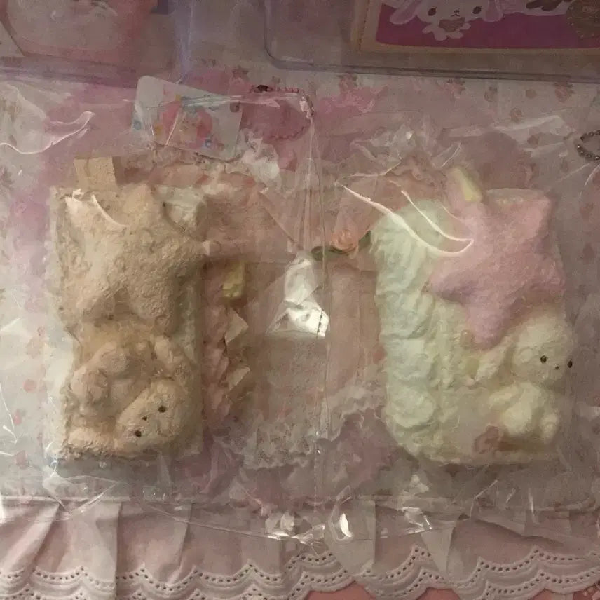 [BUNJANG] Kalakala Pom Pom Fur Rabbit Squishy Set / Kalakala 카라카라 폼폼 털 토끼 말랑이 세트