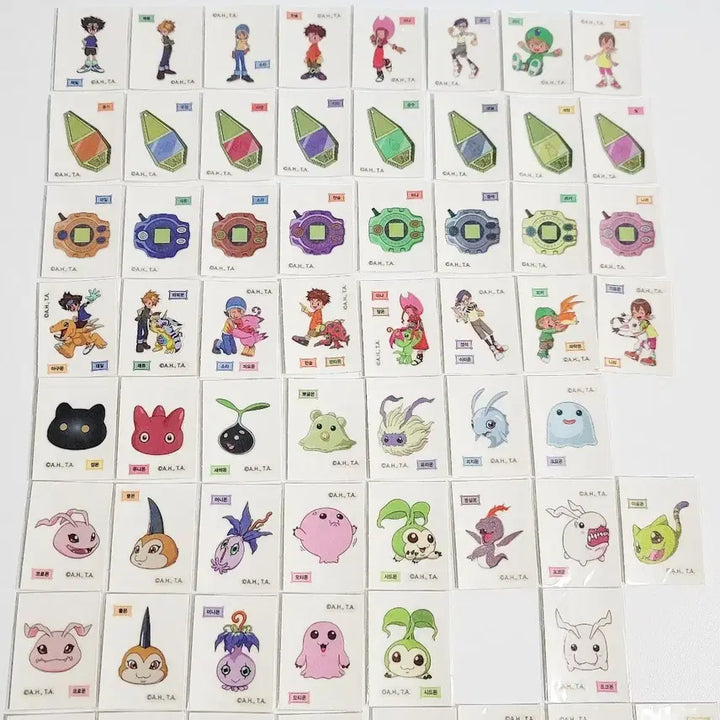 [BUNJANG] Digimon Sticker Full Set (All Variations, Including WarGreymon &amp; MetalGarurumon) / 디지몬 띠부씰 풀세트 전종 ( 워그레이몬 / 메탈가루몬 포함 )