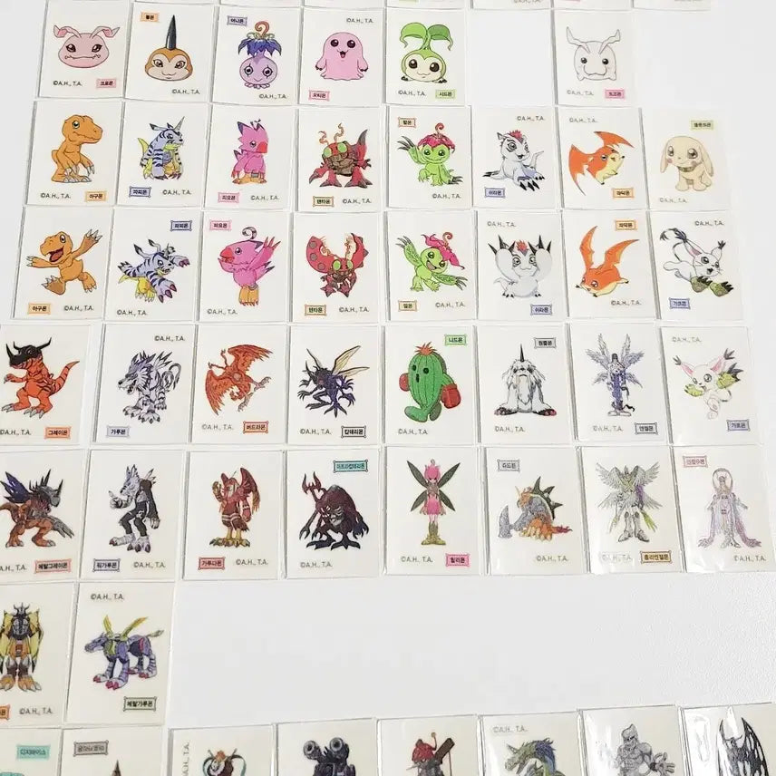[BUNJANG] Digimon Sticker Full Set (All Variations, Including WarGreymon &amp; MetalGarurumon) / 디지몬 띠부씰 풀세트 전종 ( 워그레이몬 / 메탈가루몬 포함 )