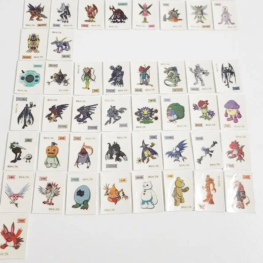 [BUNJANG] Digimon Sticker Full Set (All Variations, Including WarGreymon &amp; MetalGarurumon) / 디지몬 띠부씰 풀세트 전종 ( 워그레이몬 / 메탈가루몬 포함 )