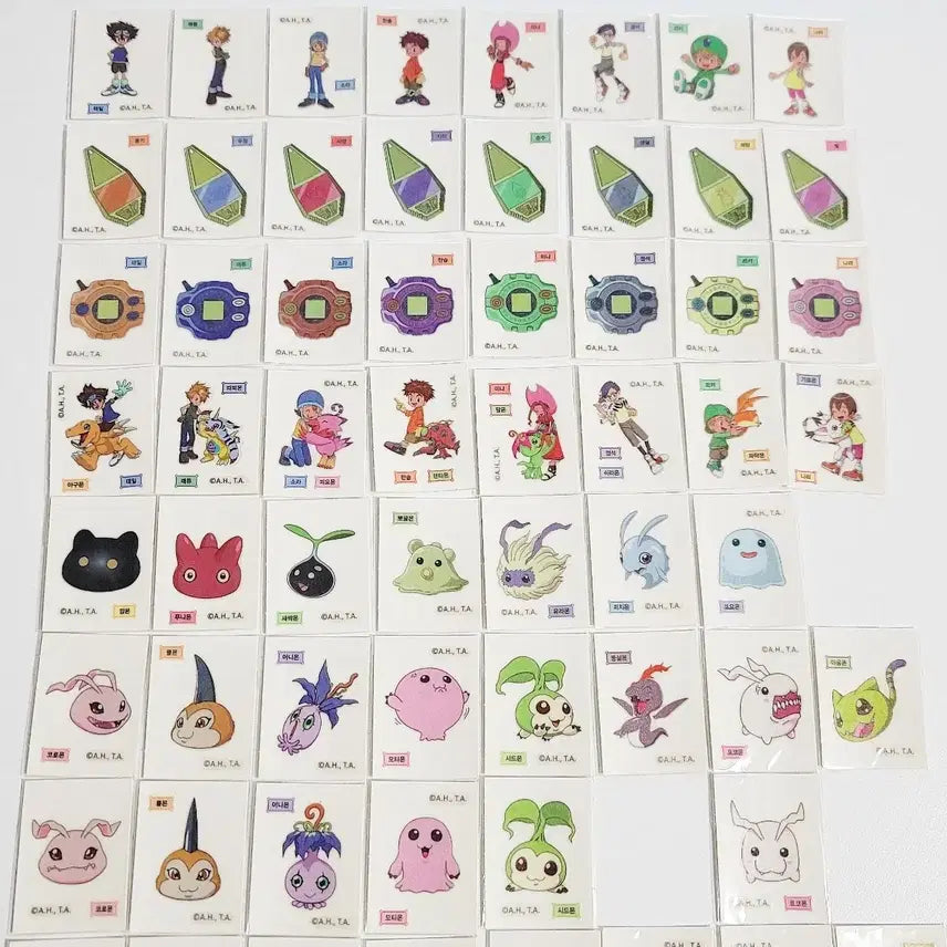 [BUNJANG] Digimon Disc Sticker Full Set (All Variants, Including WarGreymon / MetalGarurumon) / 디지몬 띠부씰 풀세트 전종 ( 워그레이몬 / 메탈가루몬 포함 )