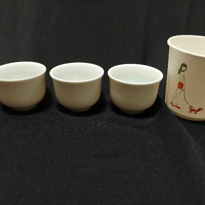 [BUNJANG] Haengnam Porcelain "Sooljan" Wine Cups Set of 3 / 골동품) 행남사(행남자기) 도자기 술잔 3개 일괄